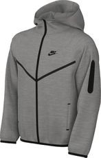Nike Sportswear Tech Fleece Big Kids' Full-Zip Hoodie (HV5867-063, Dark Grey Heather/Dark Grey Heather/) Size Small