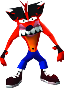 Fake Crash's promotional design from Crash Bandicoot 2: N-Tranced