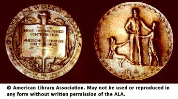 front and back of Newbery Medal