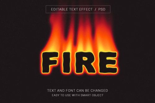 Fire Editable Text Effect