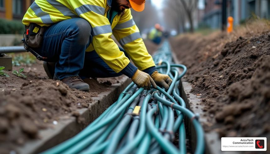 Trenching Work for Telecom Sector