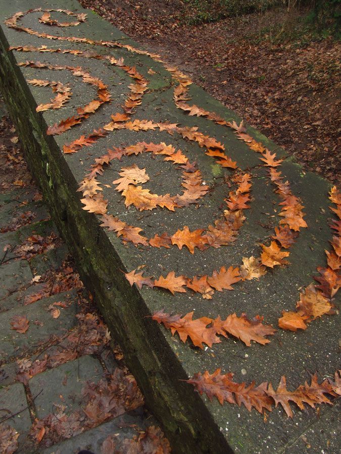 Landart - Leave Helixes by McMuth on DeviantArt | Season of the witch, Land art, Autumn aesthetic