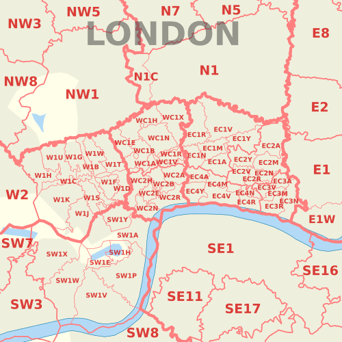 london post town inset map