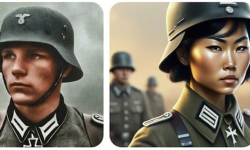 Google’s Gemini AI illustrations of a 1943 German soldier.