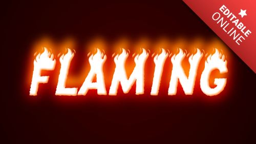 Flaming Text Effect