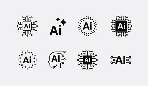 ai icons - 人工智能 幅插畫檔、美工圖案、卡通及圖標