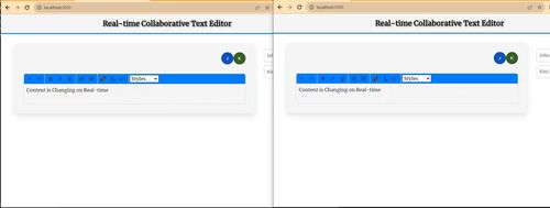 Real-time collaborative editor with shared updates