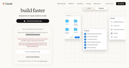 用 Email 註冊 Claude 收到的信件可能為驗證碼