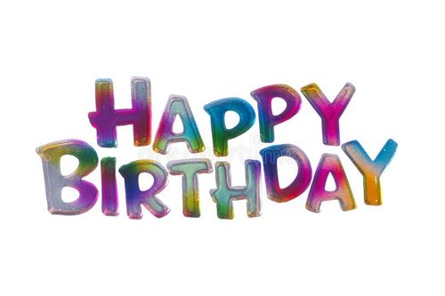 Coloful Happy Birthday words isolated on white background. Happy birthday stock images, royalty-free photos and pictures