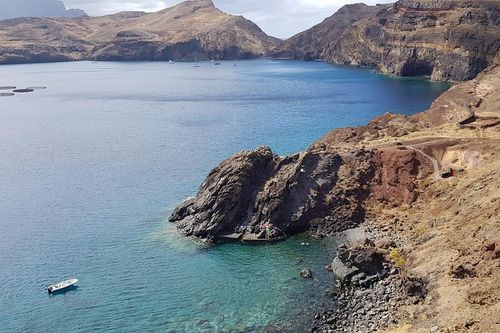 Clear coastal water for swimming at Cais do Sardinha
