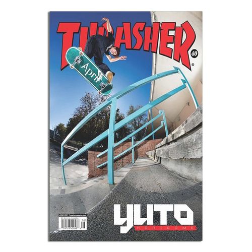 Skateboard Magazine Archive Poster Thrasher June 2021 Canvas Art poster canvas prints wall art poster painting for living room decorations Unframe-Skateboard Magazine Archive Poster Thrasher J1 16x24i