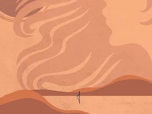 Teri Awaz Ke Saye, Tere Honton Ke Sarab desert desolate faiz ahmed faiz illustration pakistan shadow sunset warm warm colors