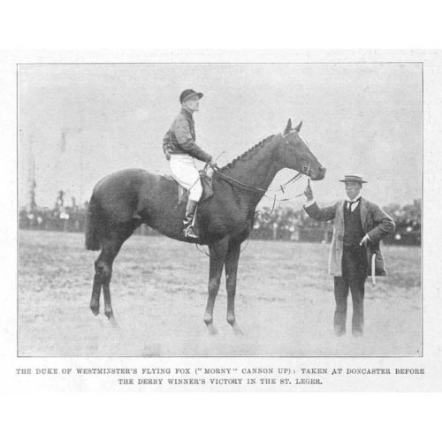 HORSE RACING Duke of Westminster's Flying Fox at Doncaster Antique Print 1899 - Image 1 of 1