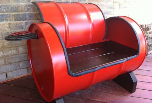 bold seating unit out of oil drum