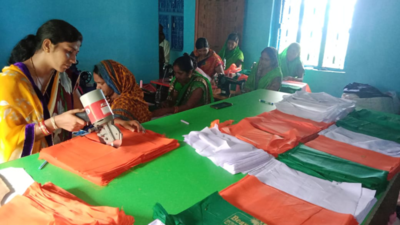 Women SHGs in Odisha work overtime to stitch 30 lakh tricolours by August 10