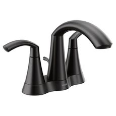 Moen 6172BL Glyde Two-Handle High Arc Centerset Bathroom Faucet, Matte Black