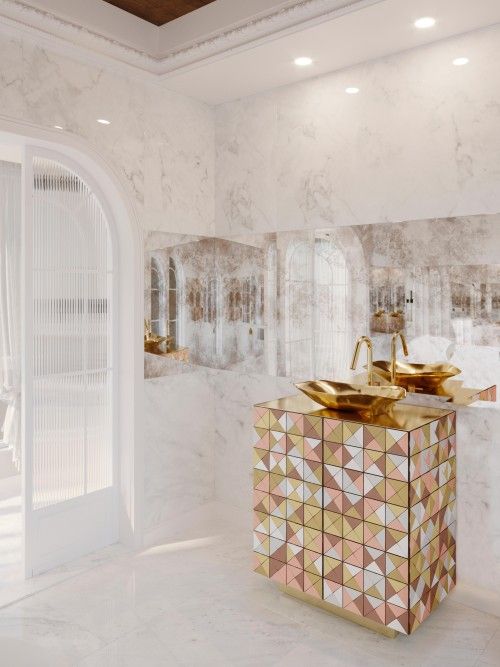 A Stunning Blend of Opulence and Modern Artistry in Bathroom Design