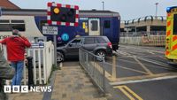 'No injuries' after Redcar level crossing crash - BBC News