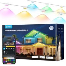 Govee Permanent Outdoor Lights 2, 150ft RGBIC Outdoor Lights with 108 LED Lights, IP67 Waterproof, 100 Scene Modes with 40lm White for Outdoor Decorations, Works with Alexa, Google Assistant, White