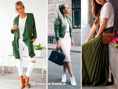 color combination in clothes green