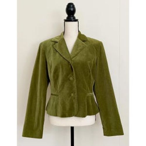 Vintage Y2K | Olive Green Velvet Blazer