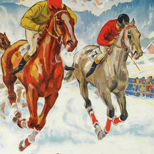 Vintage Horse Racing Digital Art