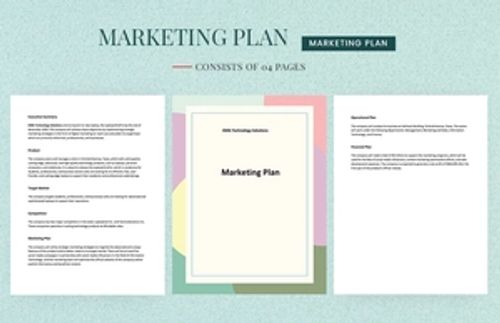 One Page Strategic Marketing Plan Template