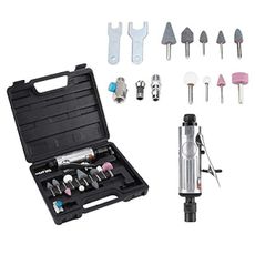 Fayelume 16PCS Air Die Grinder, 1/4 1/8 Air Grinder Tool Kit, Pneumatic Tools Air Grinder, Polishing Engraving Kit with Grinding Heads and Spanner