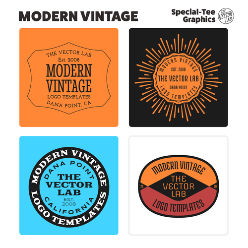 Modern Vintage Graphic Logo Templates