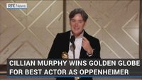 Cillian Murphy wins Golden Globe for Best Actor as Oppenheimer - YouTube