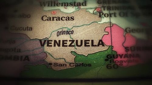 4k animation of Venezuela map highlighting caracas, orinoco, and surrounding regions for educational and geographical presentations and projects