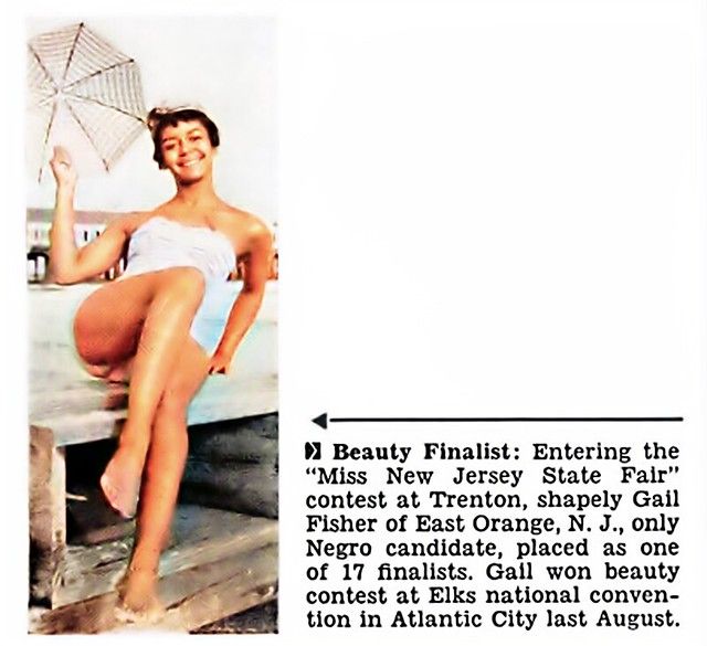 Gail Fisher, Later the Actress in TV Show Mannix, Is Beauty Finalist - Jet Magazine, October 13, 1955
