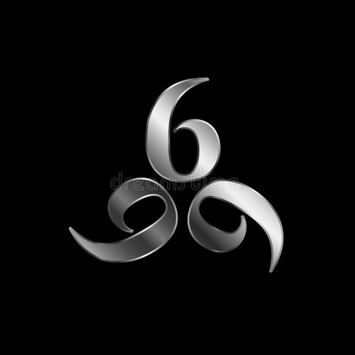 666- the number of the beast or angel symbol or devils number in silver. 666 vectors