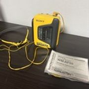 Sony Sports Walkman AM/FM Radio Cassette Player WM-AF59 Yellow Tested Waterproof