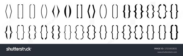 Set of Text brackets. Bracket icon. Quote box frame. Texting quote and brackets boxes. Quotation. Creative vector banner illustration. Stock Vector