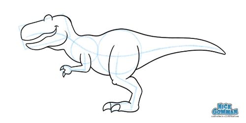 How to draw cartoon dinosaurs step 12