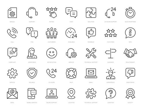 Support and customer service thin line icons set. Support, Service editable stroke icons collection. Vector Support and customer service thin line icons set. Support, Service editable stroke icons collection. Vector illustration support stock illustrations