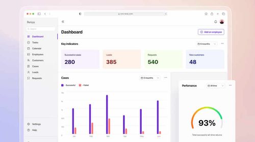 Retax RM System Dashboard Admin UI UX Web Design Inspiration Idea