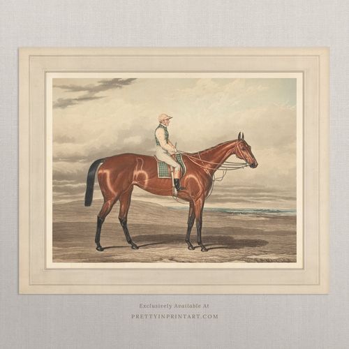 victorian-jockey-and-race-horse-art-print-unframed-antique-style-equestrian-wall-decor-traditional-racing-illustration-gallery-wall-print