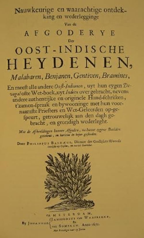 Seller image for Afgoderye der Oost-Indische heydenen. Opnieuw uitgegeven en van inleiding en aanteekeningen voorzien door A.J. de Jong. for sale by Gert Jan Bestebreurtje Rare Books (ILAB)