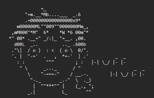 r/ASCII - Hice un dibujo en ASCII