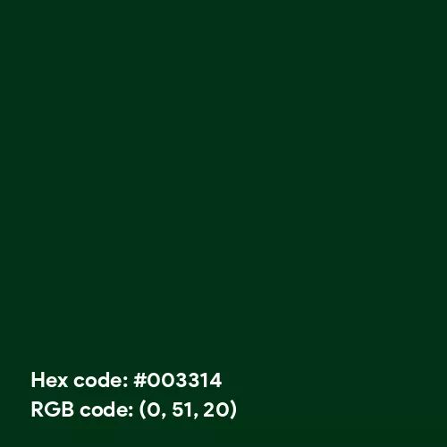 Deep Forest Green (Hex code: 003314) Color Thumbnail