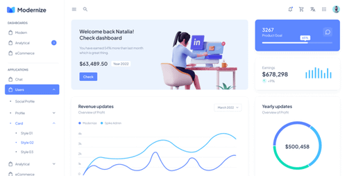 Modernize – Figma Admin Dashboard UI Kit Template