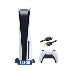 PlayStation 5 Disc Version 825GB SSD Console with Wireless Dualsense Controller - PS5 Gaming System, White (Renewed)