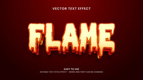 flame editable text effect