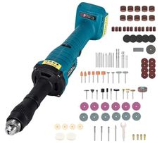 Cordless Die Grinder Compatible with Makita 18V Battery,1/4" Electric Compact Rotary Tool Kit with 142 pcs Accessories for Grinding Carving Polishing