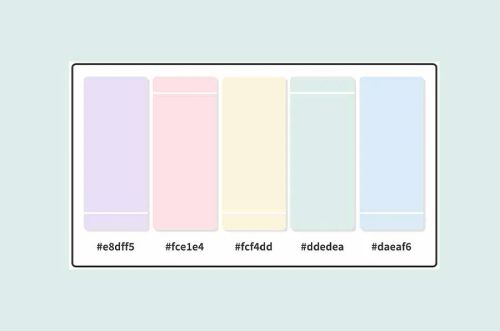 pastel colors hex code
