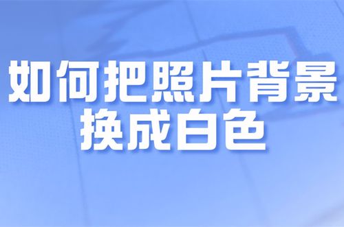 怎么把照片背景换成白色？推荐把照片背景换成白色的方法