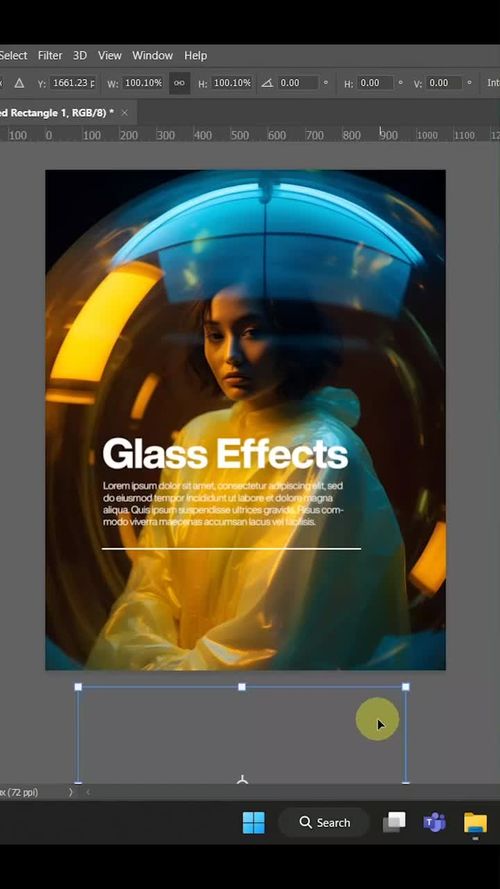 Photoshop full tutorial Glass Blur Effects