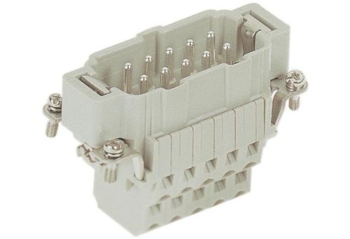 Inserts, Cage-clamp termination, Male
Polycarbonate (PC), RAL 7032 (pebble grey), Rated current: ‌16 A, Size: 10 B, Contacts: 10
Conductor cross-section: 0.14 ... 2.5 mm²